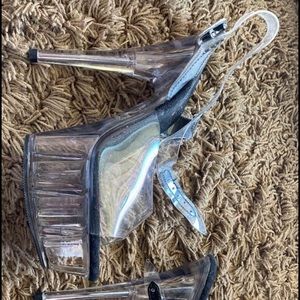 Pleaser shoes n brand never worn clear all around
